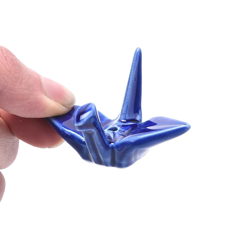 Porte-Encens en Forme de Mille Grues en Papier Support en Céramique Bâton d'Encens Support DIY Décoration de Maison