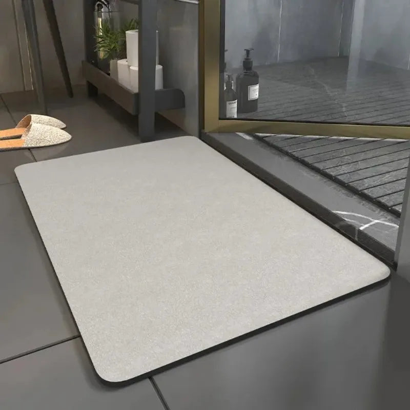 Tapis de sol d'été simple de couleur unie en diatomite antidérapant pour cuisine, entrée, salle de bain, décoration intérieure