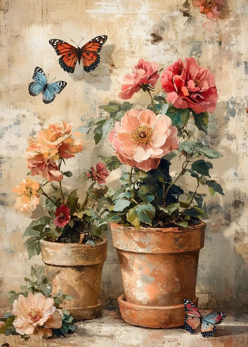 Jarrón de flores de naturaleza muerta, decoración de pared de pintura botánica vintage, jarrones antiguos vintage, impresiones estéticas, pintura de lienzo de olivo