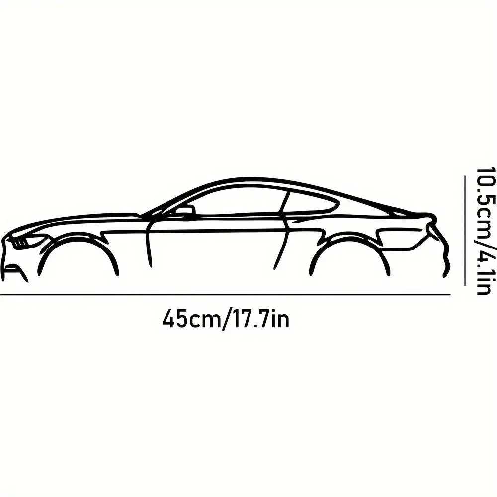Decorative Hot Border Metal Line Art Designed Specifically for Passionate Automotive Aficionados Looking To Create Wall Displays