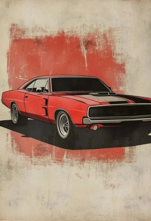 Retro Muscle Car 70s Auto Poster Classic German Car Poster Vintage Wall Art Unique Room Decoration Canvas Painting for Home Room