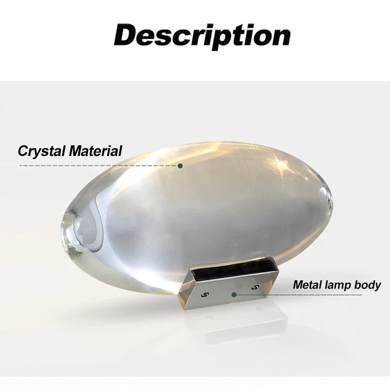 Lampe de table LED de designer italien Eye of The Sky Lampe de chevet en cristal Projecteur de coucher de soleil créatif pour la décoration de la maison et de la chambre