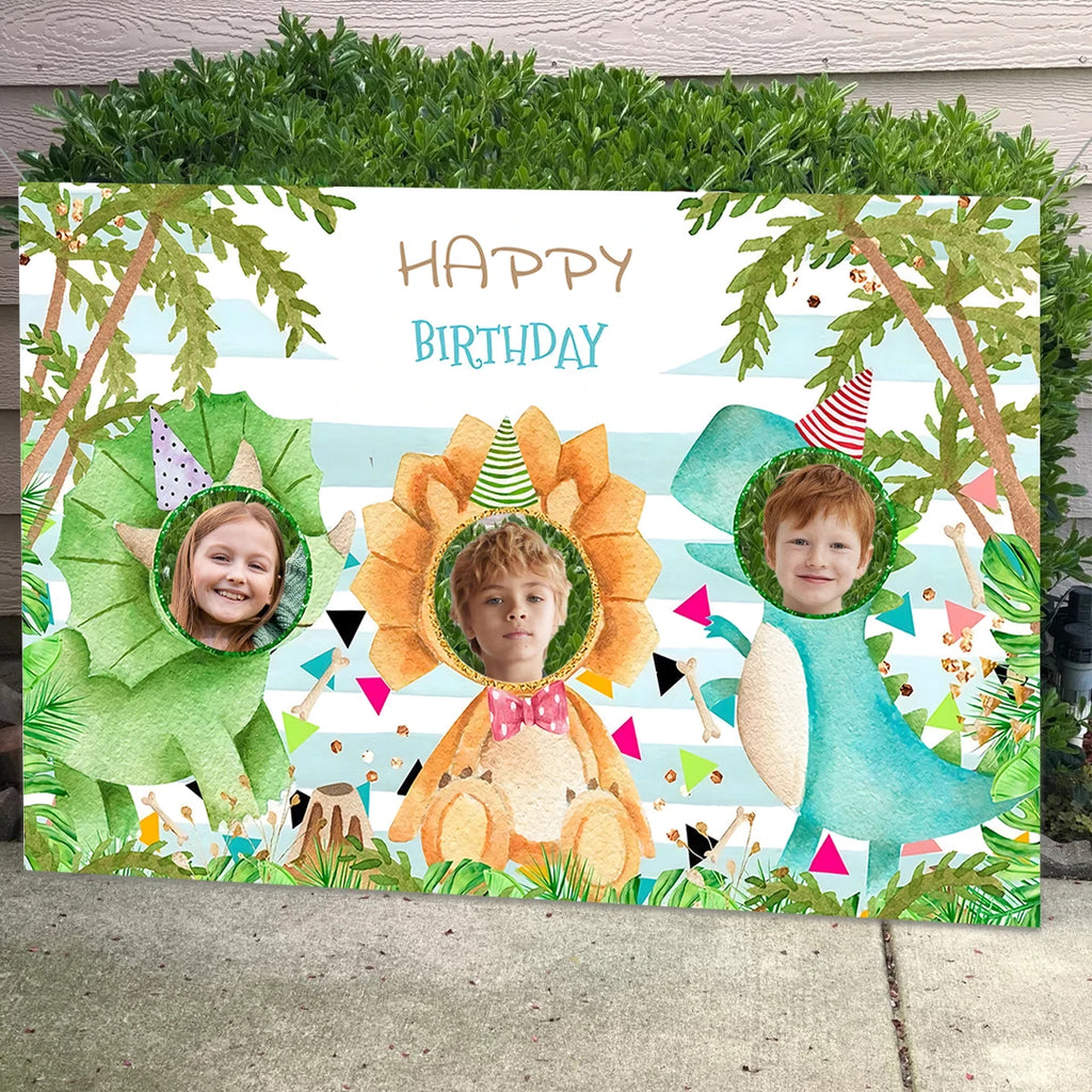 Fondo de poliéster de dinosaurio para cumpleaños, decoración de fiesta de sirena, suministros para fiesta de cumpleaños infantil, baby shower, fiesta temática bajo el mar