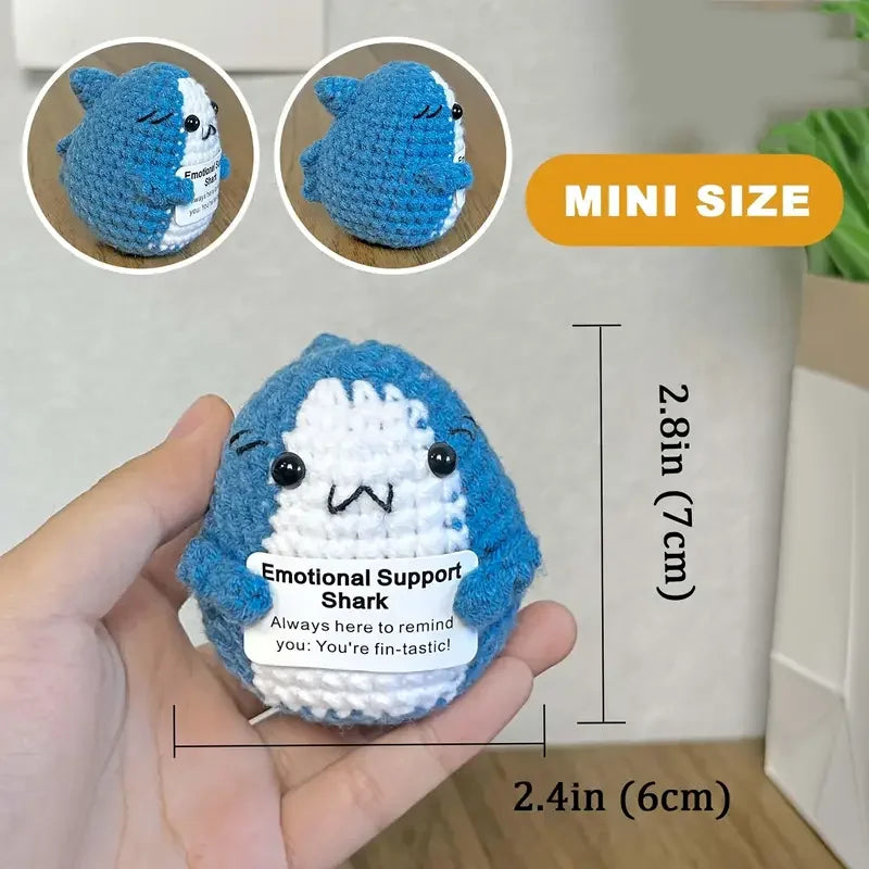 Cornichons de soutien émotionnel faits à la main Mini cadeau drôle de concombre Ornements mignons tissés à la main Poupée en crochet Tricot Cadeau de Noël