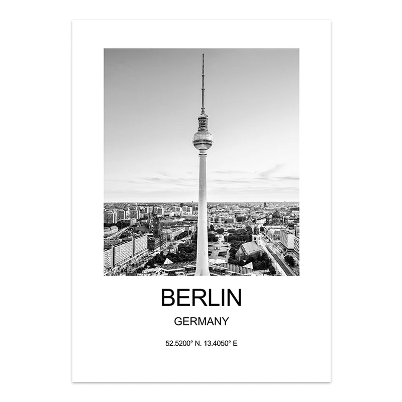 City Poster New York London Paris Wall Art for Livingroom Decoration Picture on The Wall Sheets for Paintings Canvas Home Decor