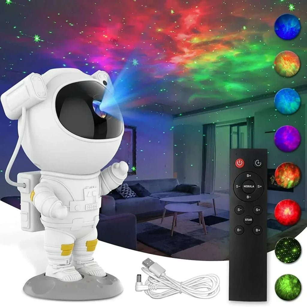 Proyector de Estrellas Galaxia Luz Nocturna Astronauta Nebulosa Estrellada Lámpara LED de Techo Regalo para Niños y Adultos para Dormitorio, Cumpleaños, Navidad