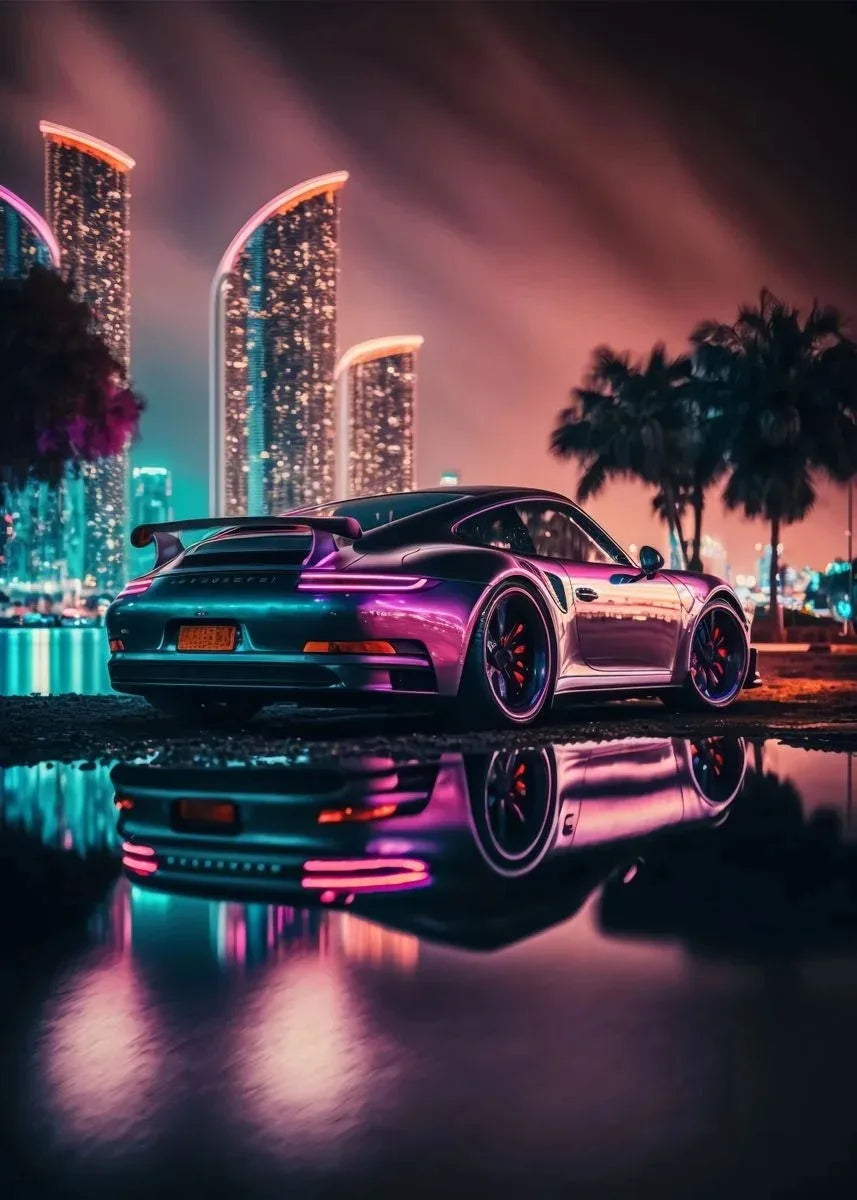 Trending Cars Porsche 911 GT3 RS Retro Cartel de Ciudad y Grabados Lienzo Pintura Arte de Pared Imágenes para el Hogar Sala de Estar Cuadros