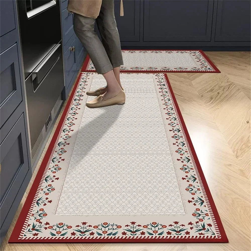 Alfombrilla de cocina VIKAMA de 1/2 piezas, antideslizante y fácil de mantener, decoración del hogar, alfombra para porche de entrada, alfombrilla para sala de estar