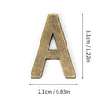 Chiffres de Maison Autocollants en Métal Lettres de l'Alphabet Anglais pour Appartement Plaque de Porte Chambre Table Boîte aux Lettres Numéros Adhésifs 3*2cm