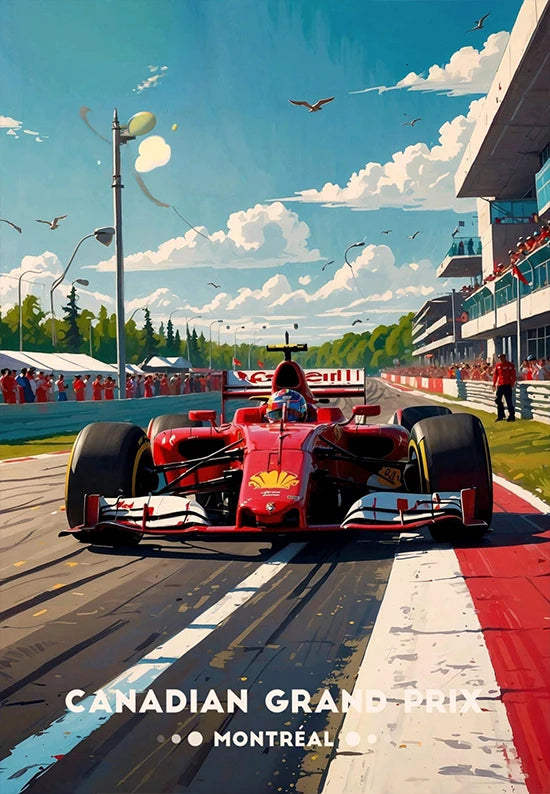 Iconic Formula 1 Racing Grand Prix Poster F1 Super Cars Aesthetic Wall Decor Racing Car Fans Home Room Wall Art Canvas Painting