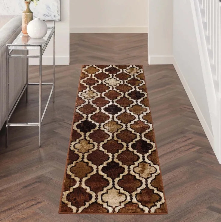 VIKAMA Alfombra de terciopelo de cristal bohemio, resistente a la suciedad y fácil de cuidar, para pasillo, alfombra completa, balcón alfombrado, decoración del hogar