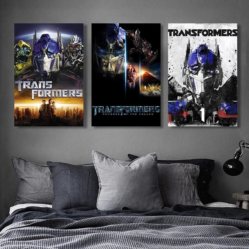 L'affiche de film classique originale The Movie Transformers Impression et peinture sur toile Affiche de chambre à coucher Paysage sportif Décoration de bureau à domicile