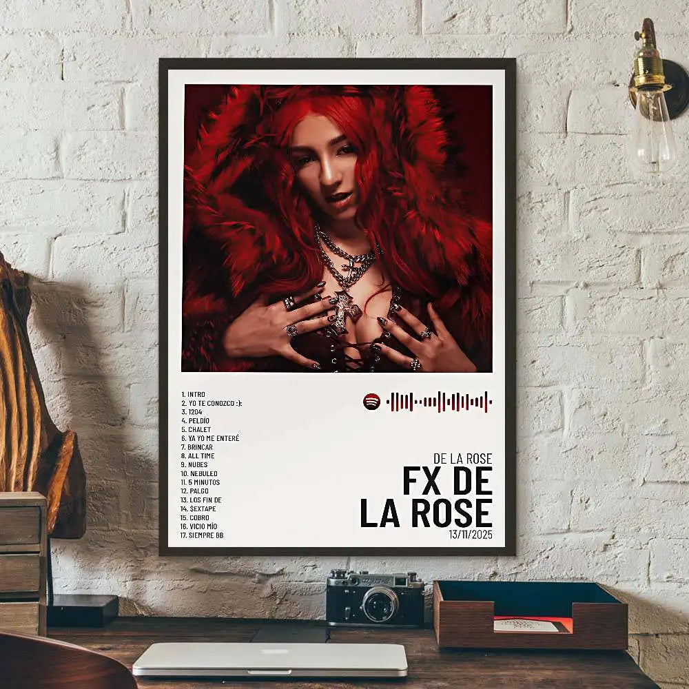 Affiche De La Rose Chanteuse HD Art Mural Adhésif Imperméable Décoration Maison Salon Bar