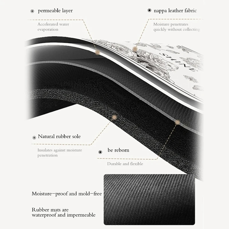Sink Faucet Mat Kitchen Mat Drainage Mat Absorbent Table Mat Diatom Mud Bathroom Non-Slip Mat Waterproof Countertop Protection