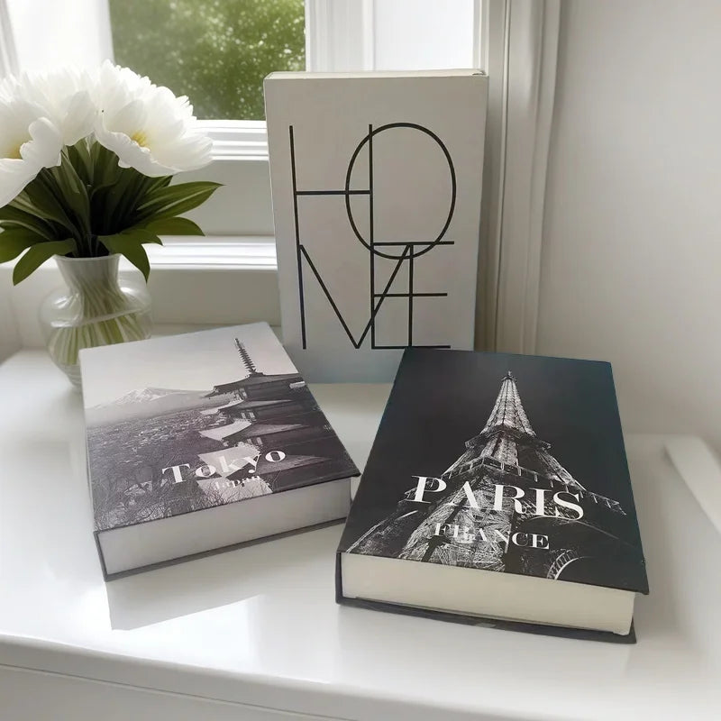 Tokyo Paris Fake Books Decorations Fashion Decorative Books Home Decor Luxury Book Box Coffee Table Bedroom Interior Ornaments