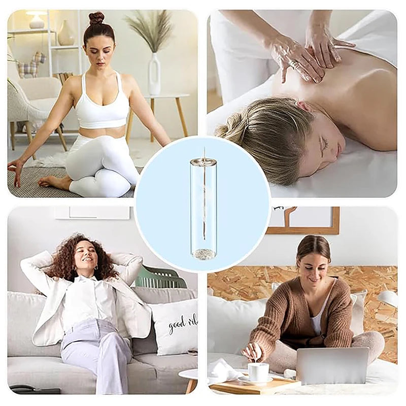 Brûleur d'encens moderne en verre, porte-encens anti-cendres volantes avec attrape-cendres amovible en verre pour la décoration intérieure, le yoga et la méditation