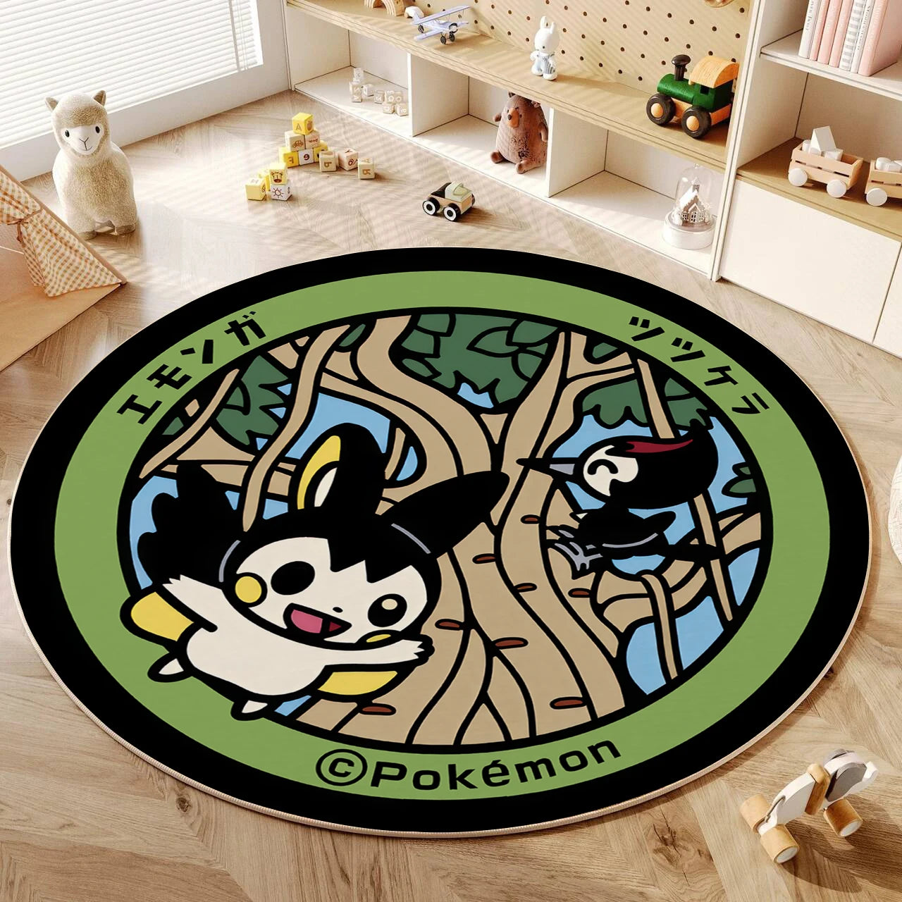Alfombra redonda de dibujos animados VIKAMA, alfombrilla de piso para silla de computadora gamer, alfombra para habitación de chica, alfombra de dormitorio, resistente a las manchas, decoración del hogar