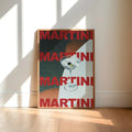 Affiche murale minimaliste toile cocktail martini moderne rétro, tableau tendance pour la décoration intérieure du salon