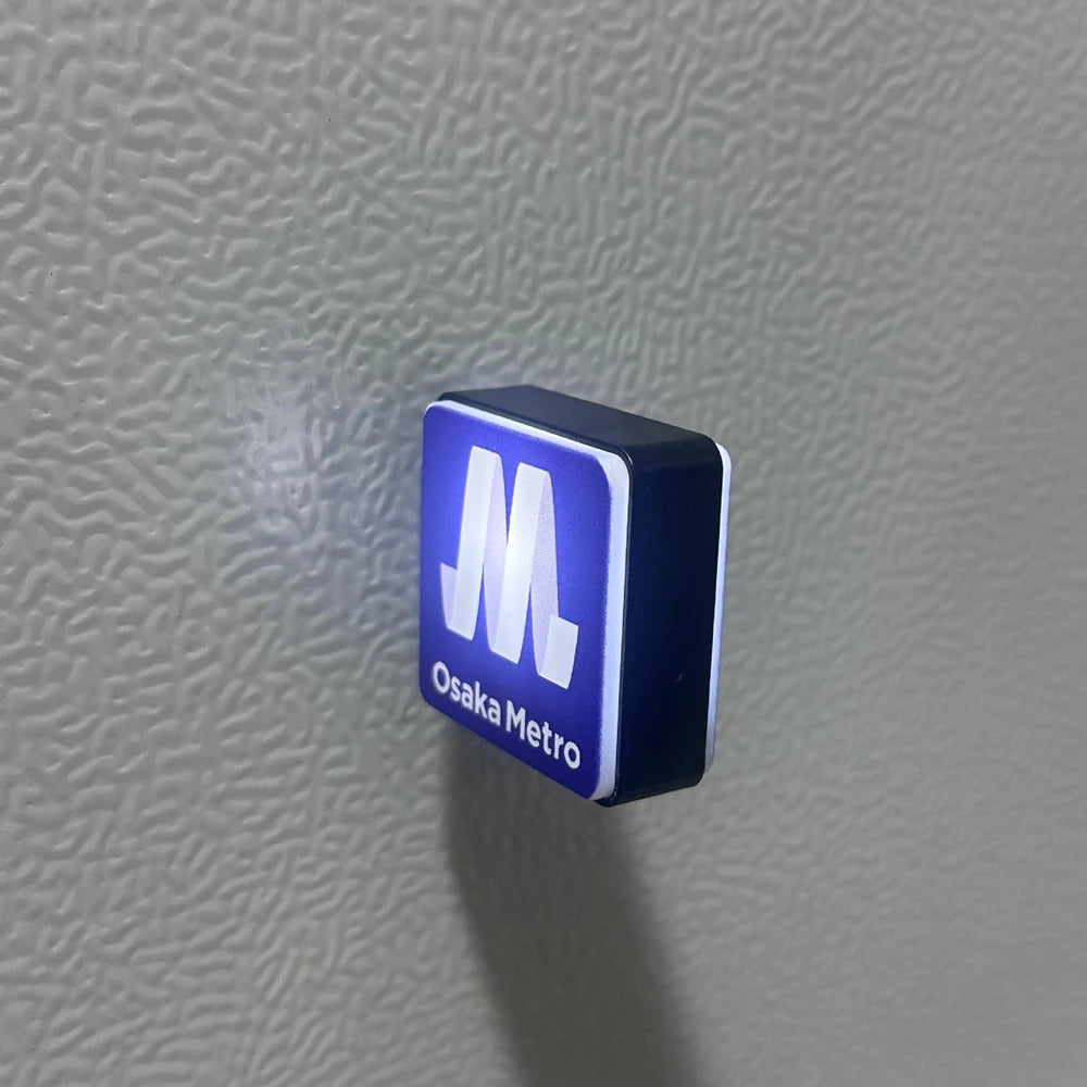 Japan Subway Light Sign 3d Fridge Magnets Luminous Refrigerator Sticker Osaka Kyoto Magnetic Jr Travel Souvenir Magnetic Sticker