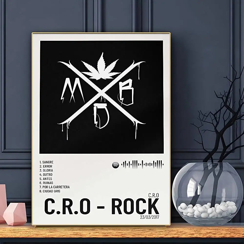 Chanteur C.R.O Poster Art HD Mural Adhésif Imperméable Décoration Maison Salon Bar