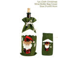 Décoration de Noël joyeuse pour la maison 2024 Housse de bouteille de vin Père Noël Chaussette bonhomme de neige Porte-cadeaux Décoration de Noël Nouvel An