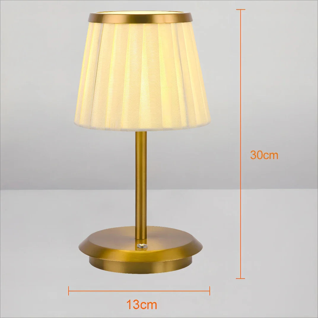 LED Table Lamp USB Pleated Atmosphere Light Restaurant Bar Night Light Coffee Bedroom Decorative Art Lighting