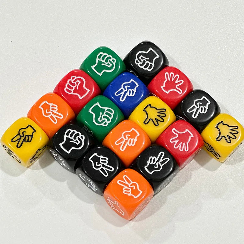 5 unidades/lote Dados Mora Diseño Creativo 2*2 cm Juego de Adivinar con los Dedos KTV Bar Juego Material de Resina Verde