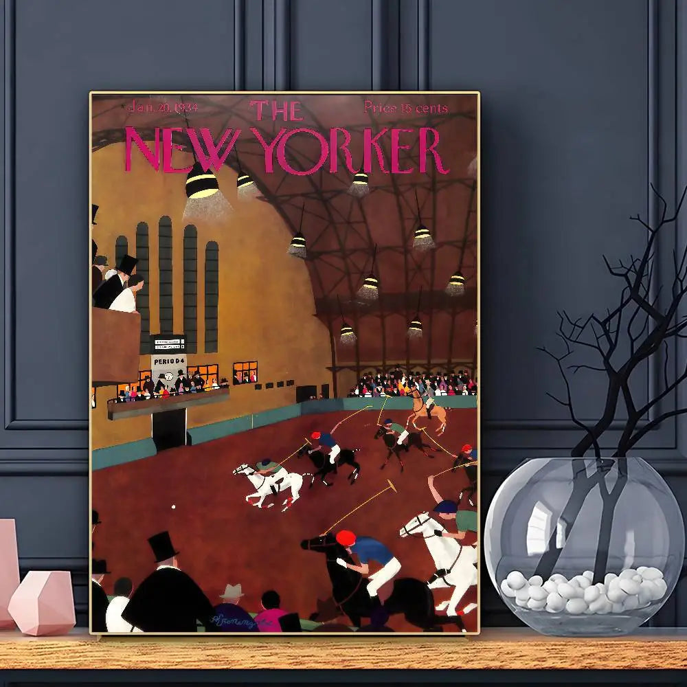 Póster Vintage The N-New Yorker HD Carteles Decoración Hogar Habitación Bar Cafetería Cuadro Arte Pared