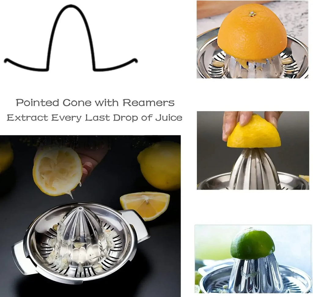 Exprimidor Manual de Limón de Acero Inoxidable para Naranja, Exprimidor de Cítricos, Escariadores, Exprimidor de Frutas y Verduras, Taza, Utensilio de Cocina