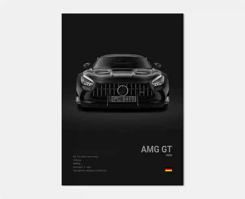 Classic Luxury Black and White Sports Car Wall Art G63 SL Gtr Sedan HD Canvas Painting Poster and Printed Home Living Room Decor