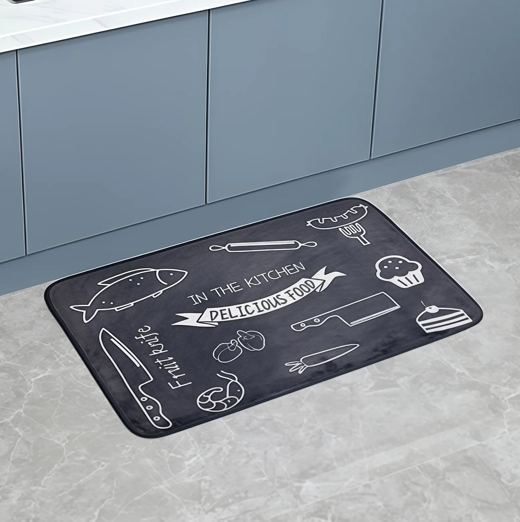 Tapis de sol de cuisine américain VIKAMA antidérapant absorbant tapis décoratif de couloir et d'évier pour la décoration intérieure