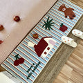 Tapis VIKAMA style Ins pour chambre à coucher, tapis de sol de chevet, long tapis de salle, tapis de salle de bain, petit tapis de sol de fenêtre en baie cerise