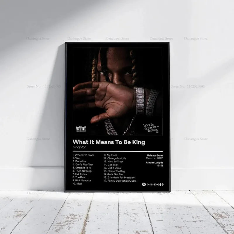 Póster de álbum de música, impresiones de póster, arte de pared, póster de King de Welcome To O Block, pintura en lienzo, regalo, foto, decoración para el hogar y habitación.