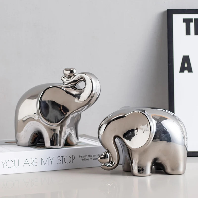 Figurita de elefante de dibujos animados, decoración bohemia para el hogar, adorno para sala de estar, vitrina de vino, escritorio, mueble de TV.