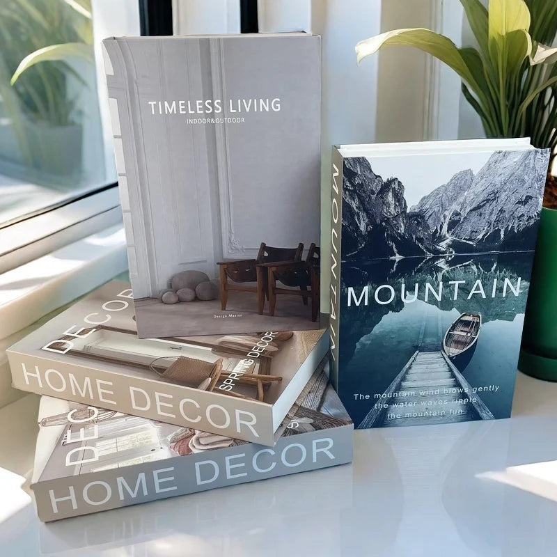Bauhaus Boho Monet Luxe Decorative Books Book Decoration Fake Books Decor Storage Box Coffee Table Shlef Interior Room Ornaments