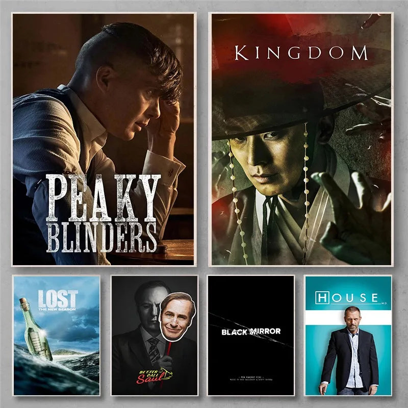 Canvas Poster House/Kingdom/ Lost/Breaking Bad TV Series Movie Poster Classic Modern Film Poster Vintage Wall Art Picture Decor