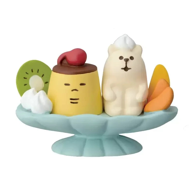 ZAKKA Adornos Noche Mercado Niña Soporte Barbacoa Escena Decoración Accesorios Fotografía Miniatura Resina Gato Regalo Cumpleaños Colección