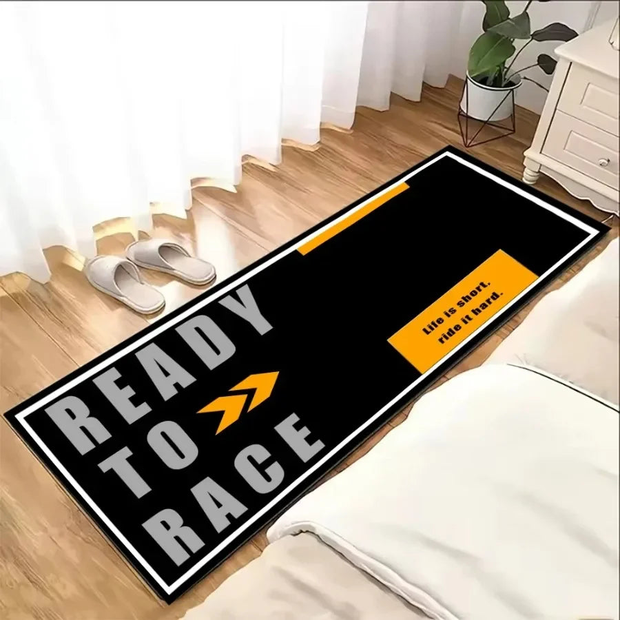 Alfombra de Estacionamiento de Motocicletas VIKAMA, Suave y Antideslizante, Manta para Cabecera de Dormitorio, Área de Exhibición, Alfombra Decorativa, Decoración del Hogar