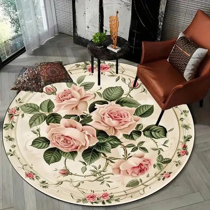 VIKAMA Tapis Imprimé Boucle Douce Épaisse et Douce pour Salon Chambre et Table Basse Tapis de Sol Facile à Nettoyer