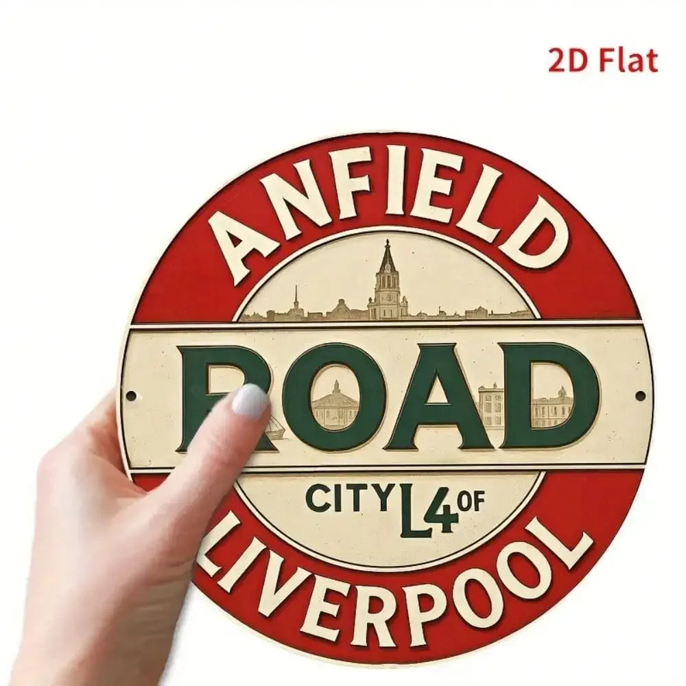 Liverpool FC Vintage Metal Sign 8x8 Inch Retro Tin Wall Art for Home Bar Decor