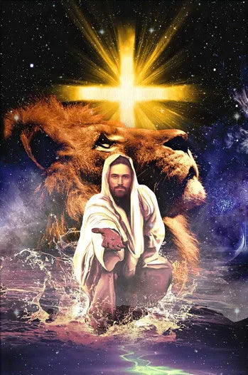 Classic Christian Wall Art Bible Jesus Lion And Warrior Oil On Canvas Posters And Prints Living Room Decoration Gifts