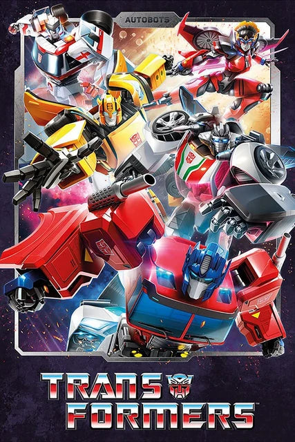 El póster clásico original de la película Transformers: Impresión y pintura en lienzo para dormitorio, paisaje deportivo, oficina, decoración del hogar