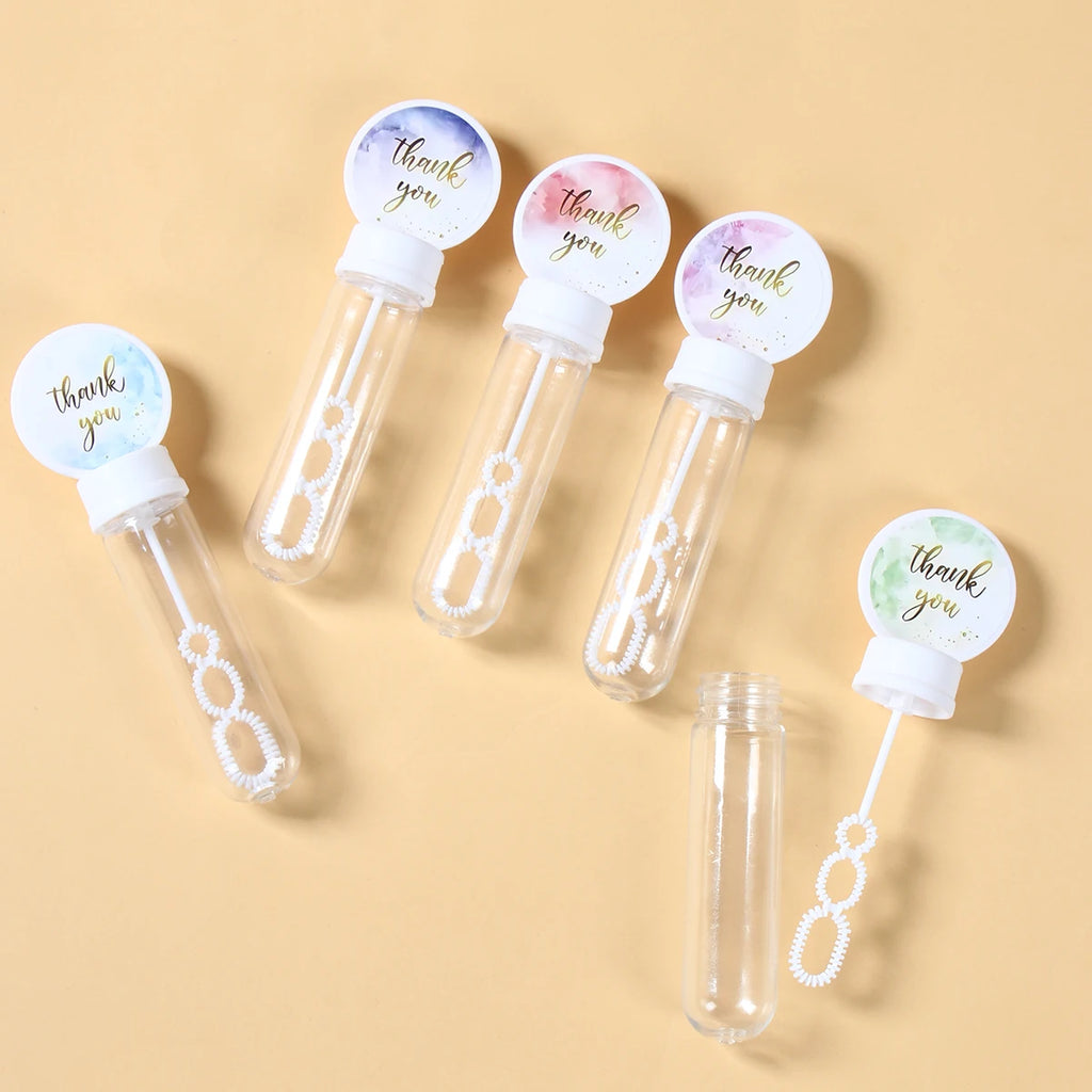 Bouteilles de savon à bulles pour fête de mariage Décoration de fête de mariage joyeuse pour enfants Bouteille de savon à bulles de remerciement Fournitures de fête de mariage