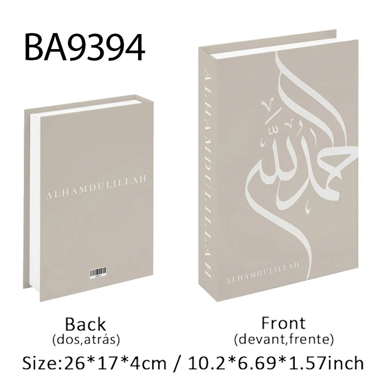 Islamic Kaaba Mosque Luxe Fake Book Storage Box Home Interior Decoration Decorative Books Coffee Table Bedroom Living Room Decor