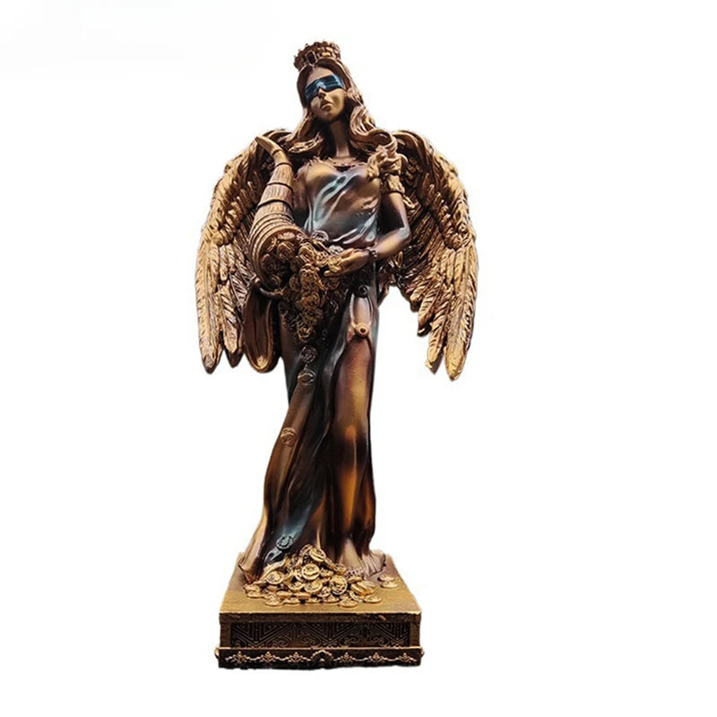 Nueva Diosa Griega de la Riqueza Estatua Artesanal de Resina Regalo Caja Oficina Escritorio Decoración Ornamento Accesorios de Decoración del Hogar