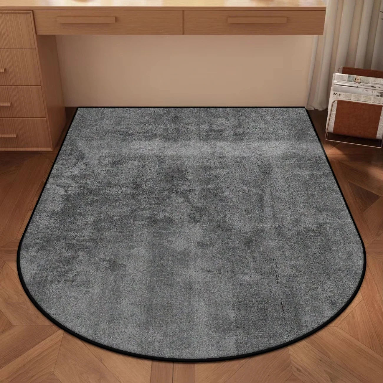 VIKAMA Alfombrilla Lisa en Arco para Alfombra, Escritorio de Estudio y Silla, Alfombrilla de Protección para Silla Giratoria de Oficina, Estudio, Decoración del Hogar