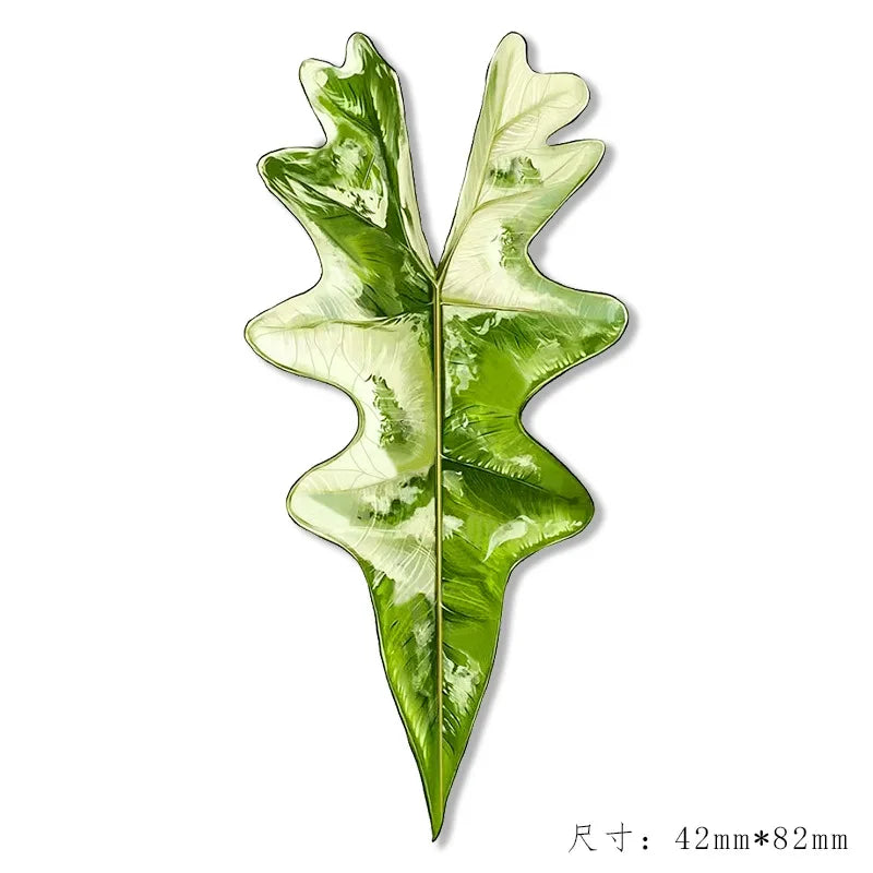 Pegatina magnética de nevera con forma de seta de planta simulada, regalo creativo, pegatina plana de nevera con forma de hoja simulada, decoración del hogar
