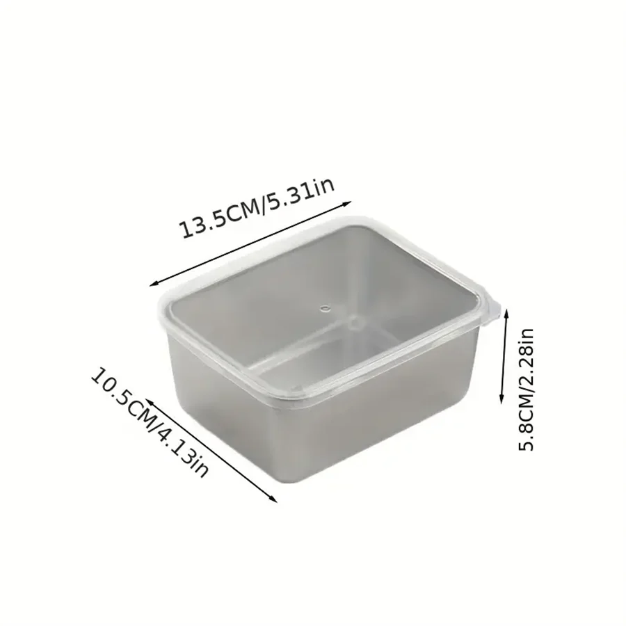 fiambrera de acero inoxidable con tapa sellada, fiambrera pequeña engrosada, caja de almacenamiento y envasado de alimentos para camping