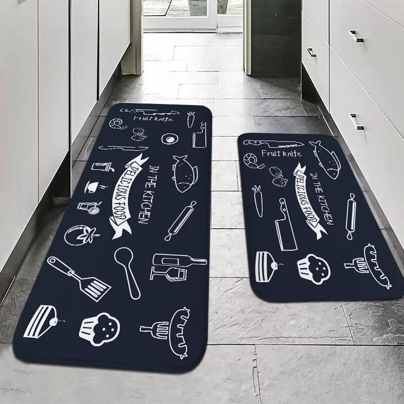 Tapis de sol de cuisine américain VIKAMA antidérapant absorbant tapis décoratif de couloir et d'évier pour la décoration intérieure