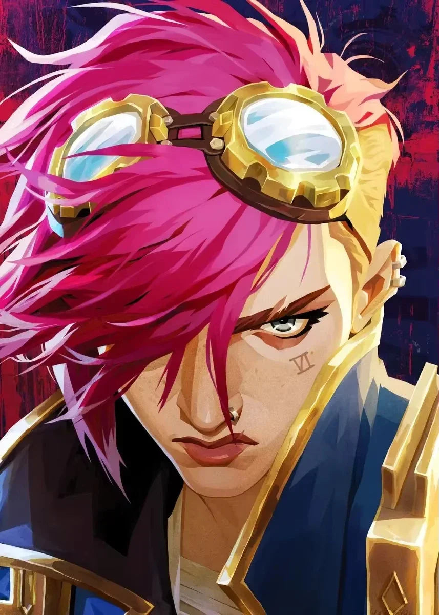 Arcane Season 2 Jinx VI Graffiti Caitlyn Jayce Viktor Character Poster Arcane Anime Game Canvas Printing Wall Art Room Decor